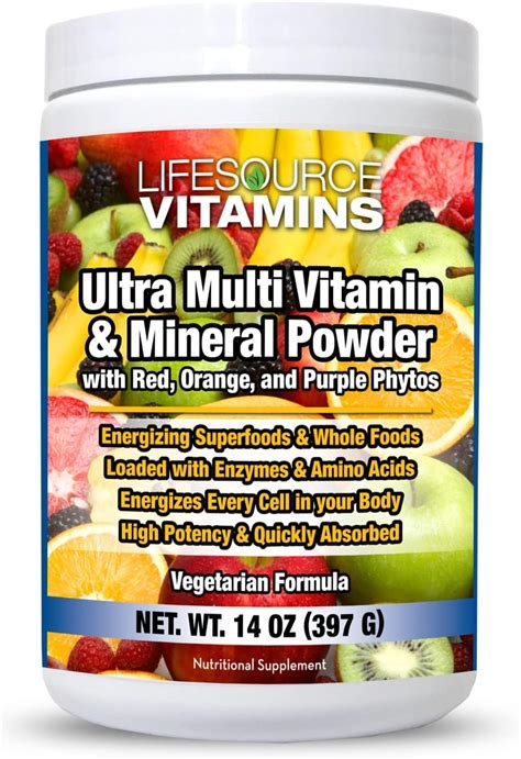 Lifesource vitamins - Product Description. LifeSource Vitamins's Proprietary Blended Powdered Ultra Multivitamin with Phyto …